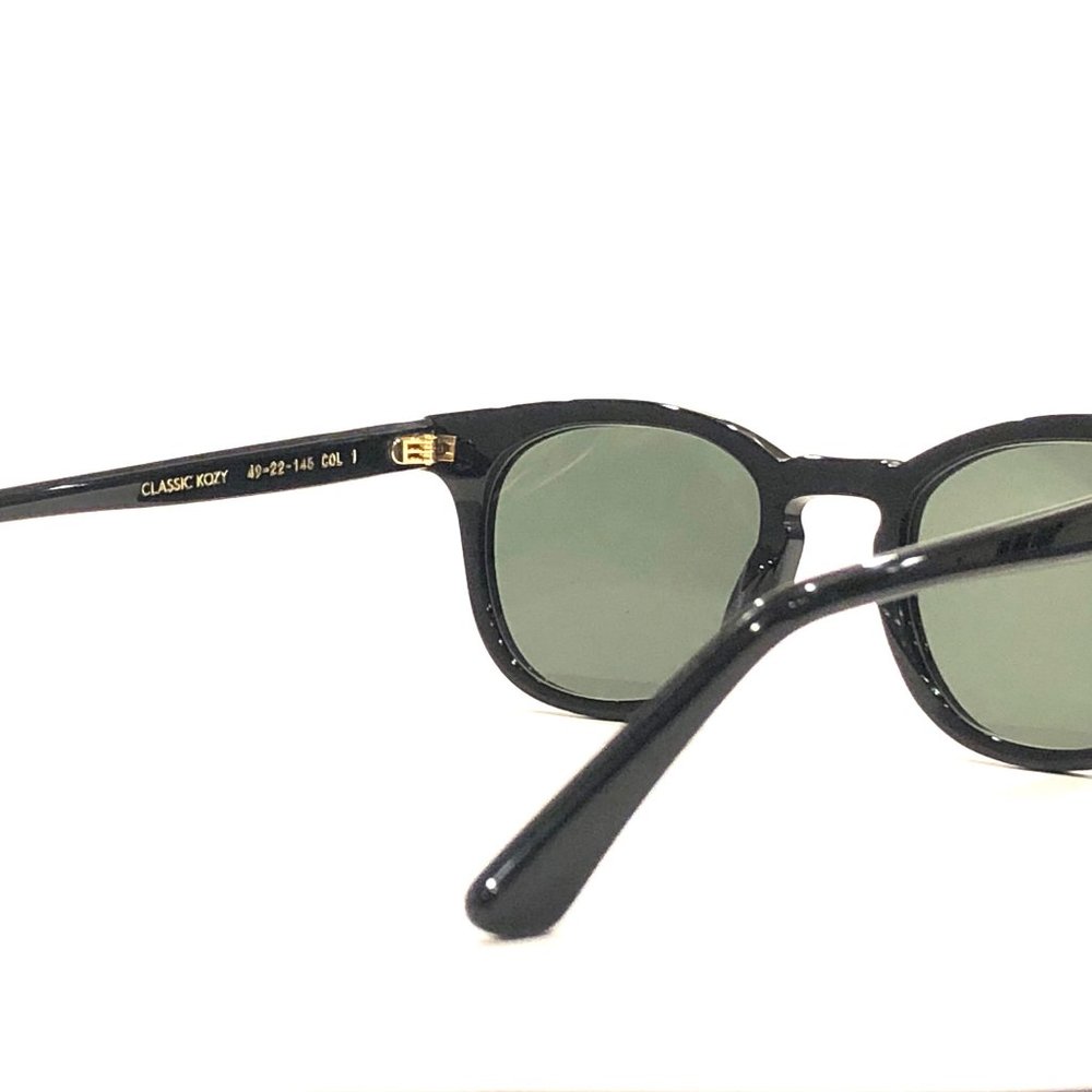 Kozy Specs Black Handmade Italian Sunglasses - Picture 2 of 6